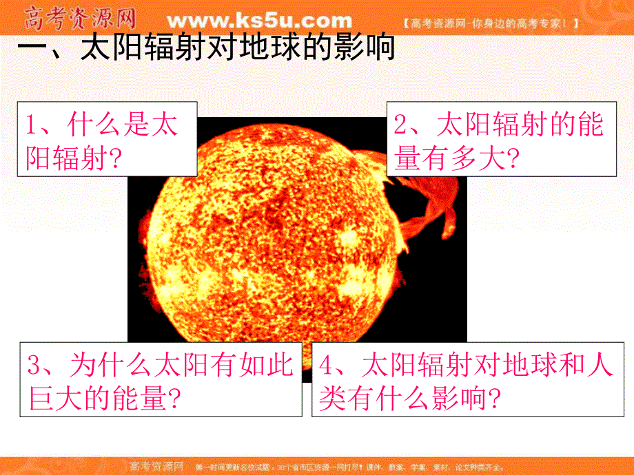 2016-2017学年中图版地理一师一优课必修一课件：1.2太阳对地球的影响1 .ppt_第3页