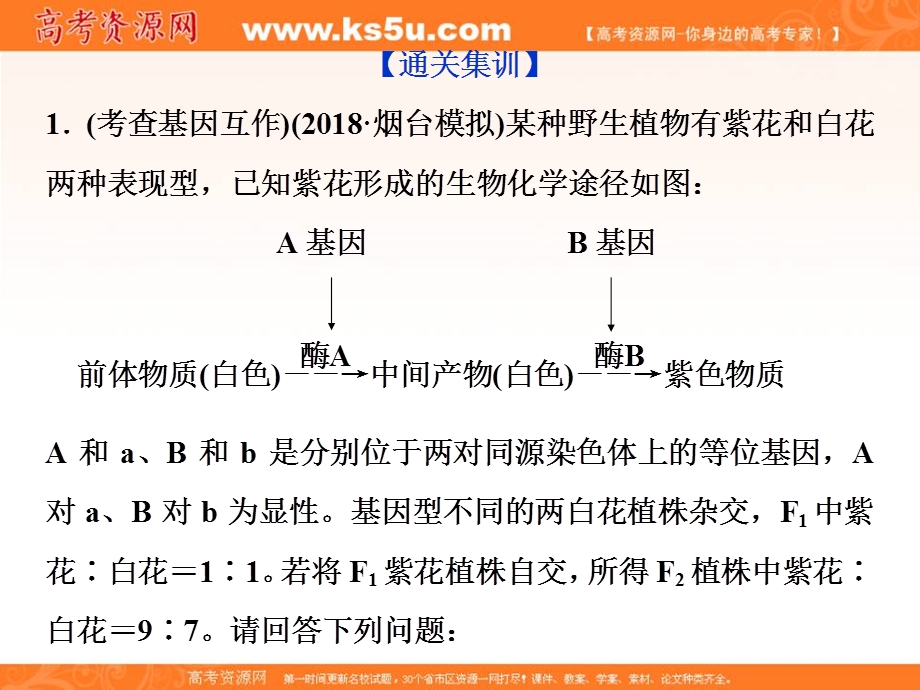 2019优化方案高考生物一轮复习课件：高考非选择题突破瓶颈冲刺集训系列2 .ppt_第2页