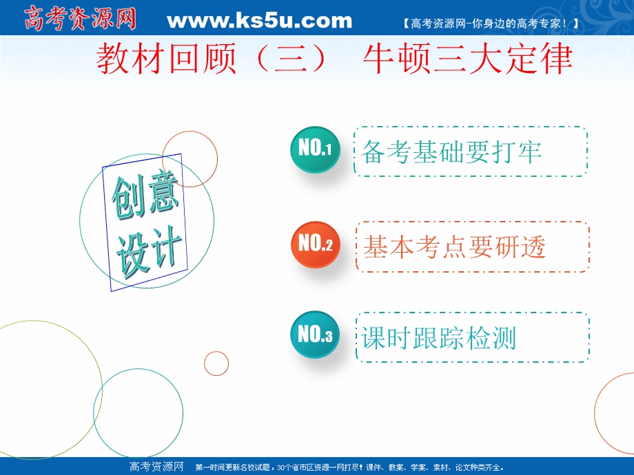 2019学年高中一轮复习物理通用版课件：第二单元 教材回顾（三） 牛顿三大定律 .ppt_第1页