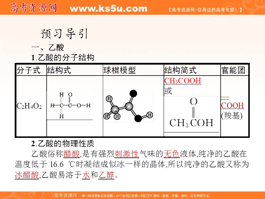 2017人教版高中化学必修二课件：3-3生活中常见的有机物质 第2课时 .ppt_第3页