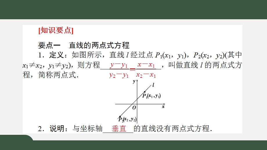 2-2-2直线的两点式方程（课件）-2021-2022学年高二数学同步精品课件（人教A版2019选择性必修第一册）.pptx_第2页