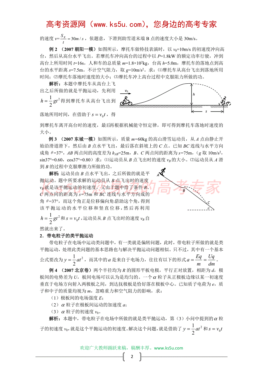 08应考疑难解析：“两个运动两个角”处理平抛问题（韦中燊）.doc_第2页