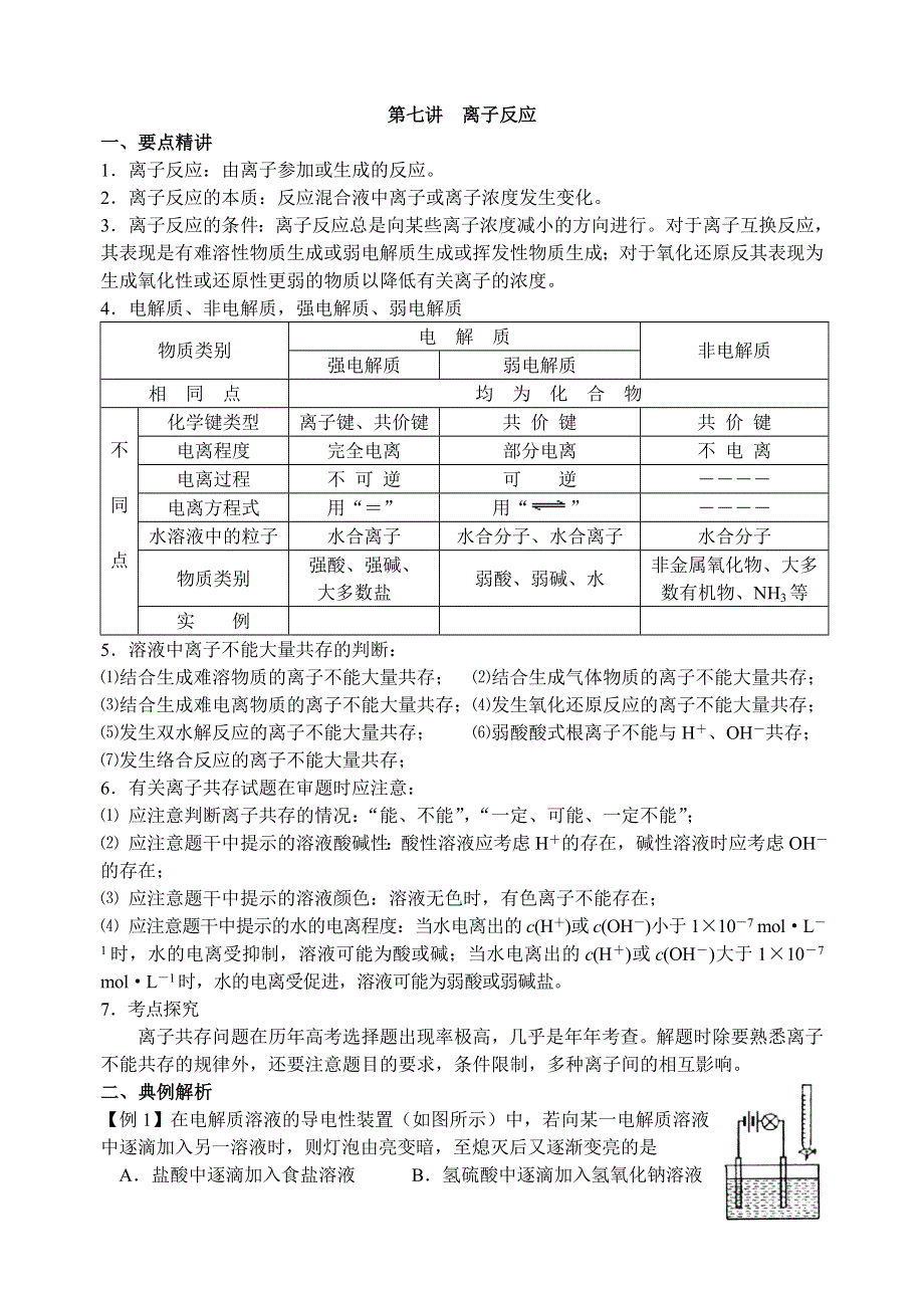 08年高考化学第一轮复习讲与练二：离子反应[旧人教].doc_第1页