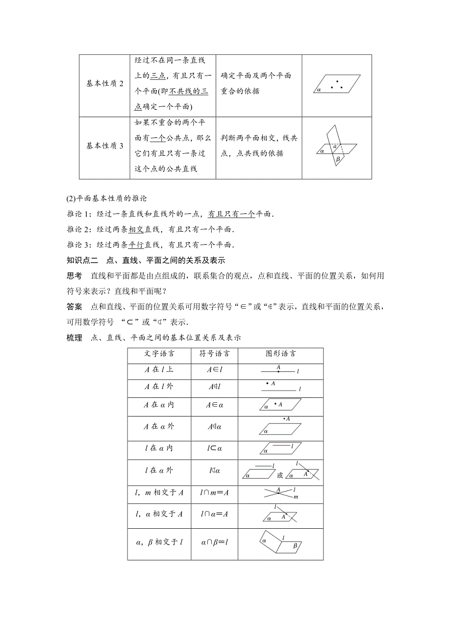 2018-2019数学新学案同步必修二人教B版全国通用版讲义：第一章 立体几何初步1-2-1 WORD版含答案.docx_第2页