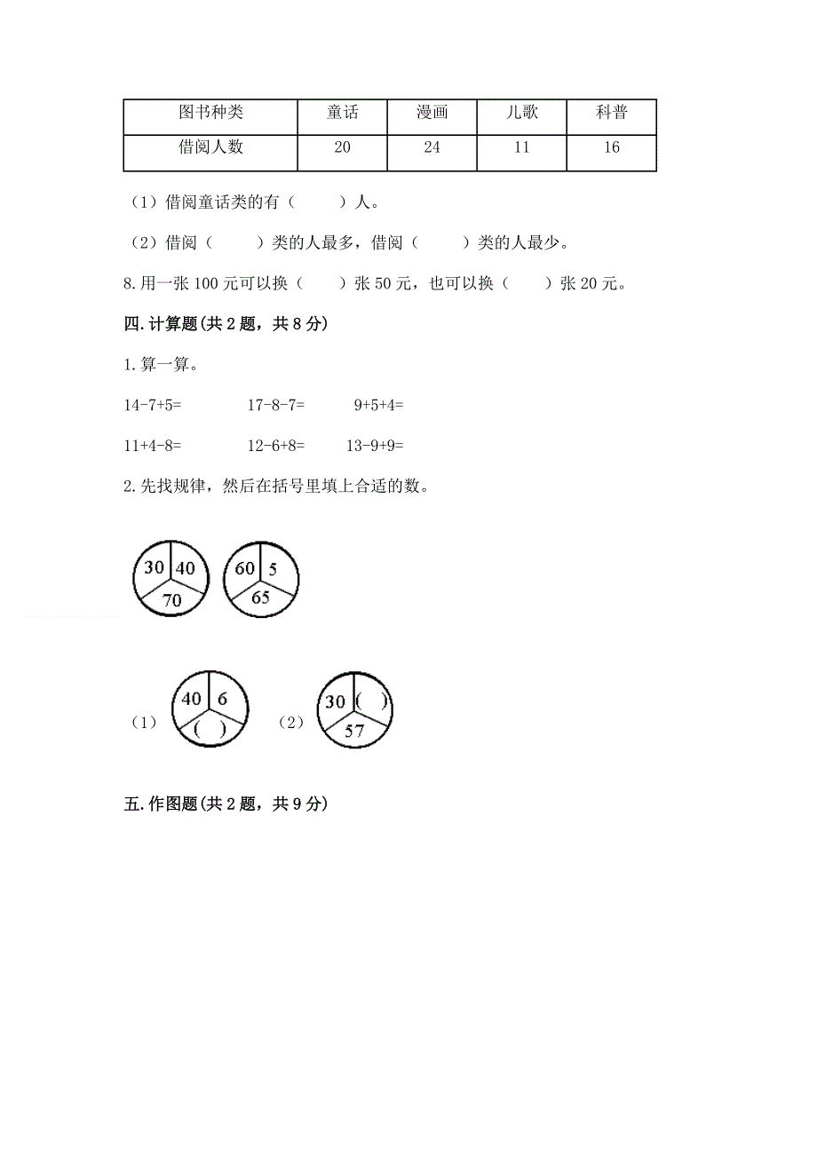 一年级下册数学期末测试卷带解析答案.docx_第3页