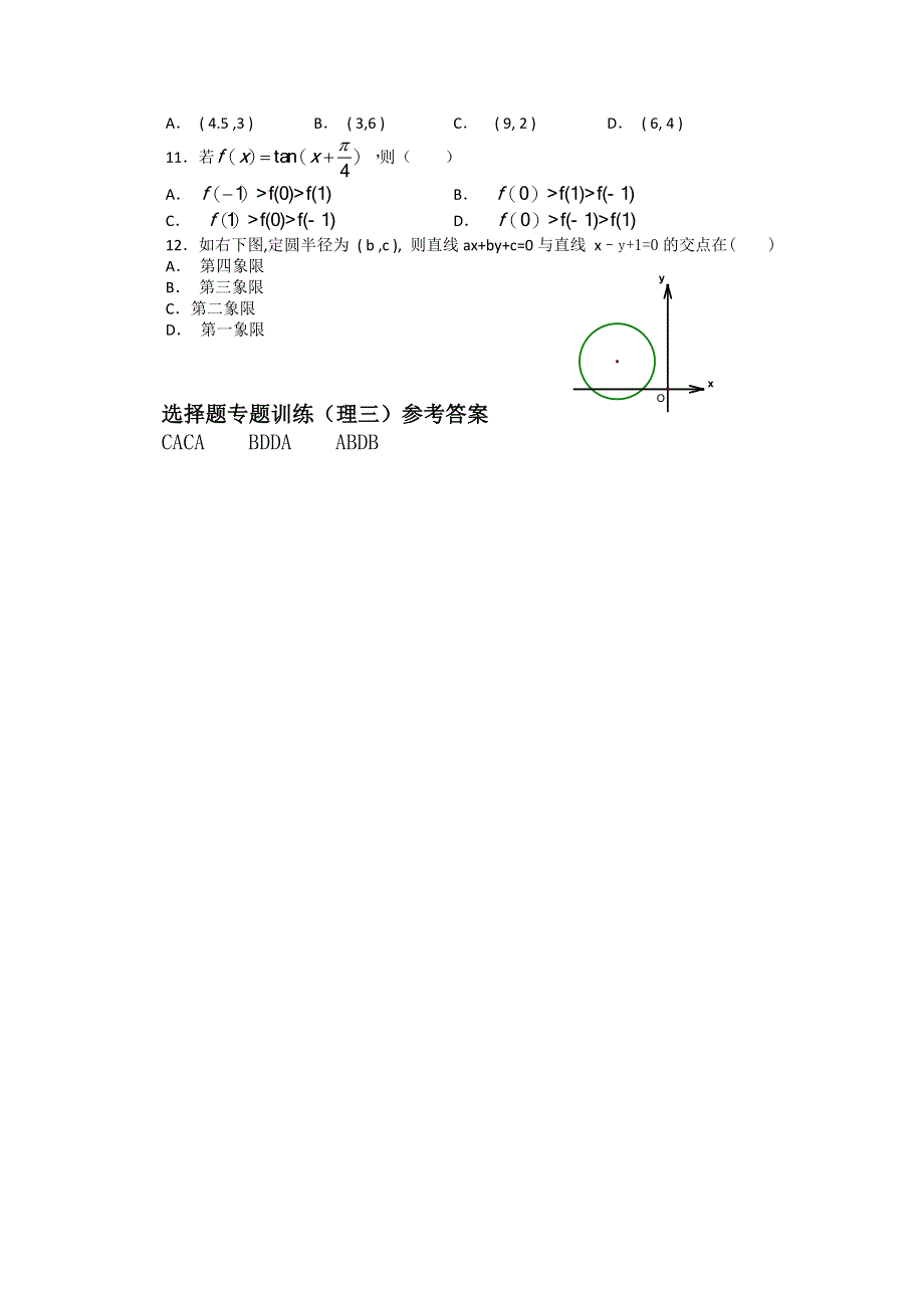 (新人教A) 高三数学第二轮复习选择题专题训练（理3）.doc_第2页