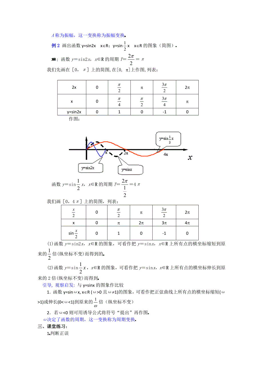 (新人教A)高三数学教案全集之4 9函数Y=ASIN(ΩX+Φ) 的图象（1）.doc_第2页