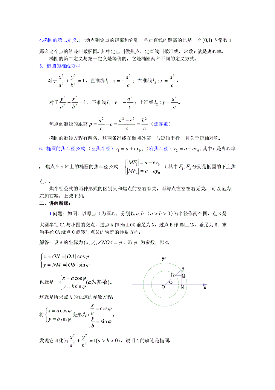 (新人教A)高三数学教案全集之8．2椭圆的简单几何性质（四）.doc_第2页