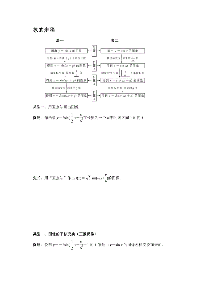 1-8 三角函数Y＝ASIN（ΩX＋Φ）＋B图像与性质 讲义-2021-2022学年高一下学期数学 北师大版必修4 WORD版含解析.docx_第2页