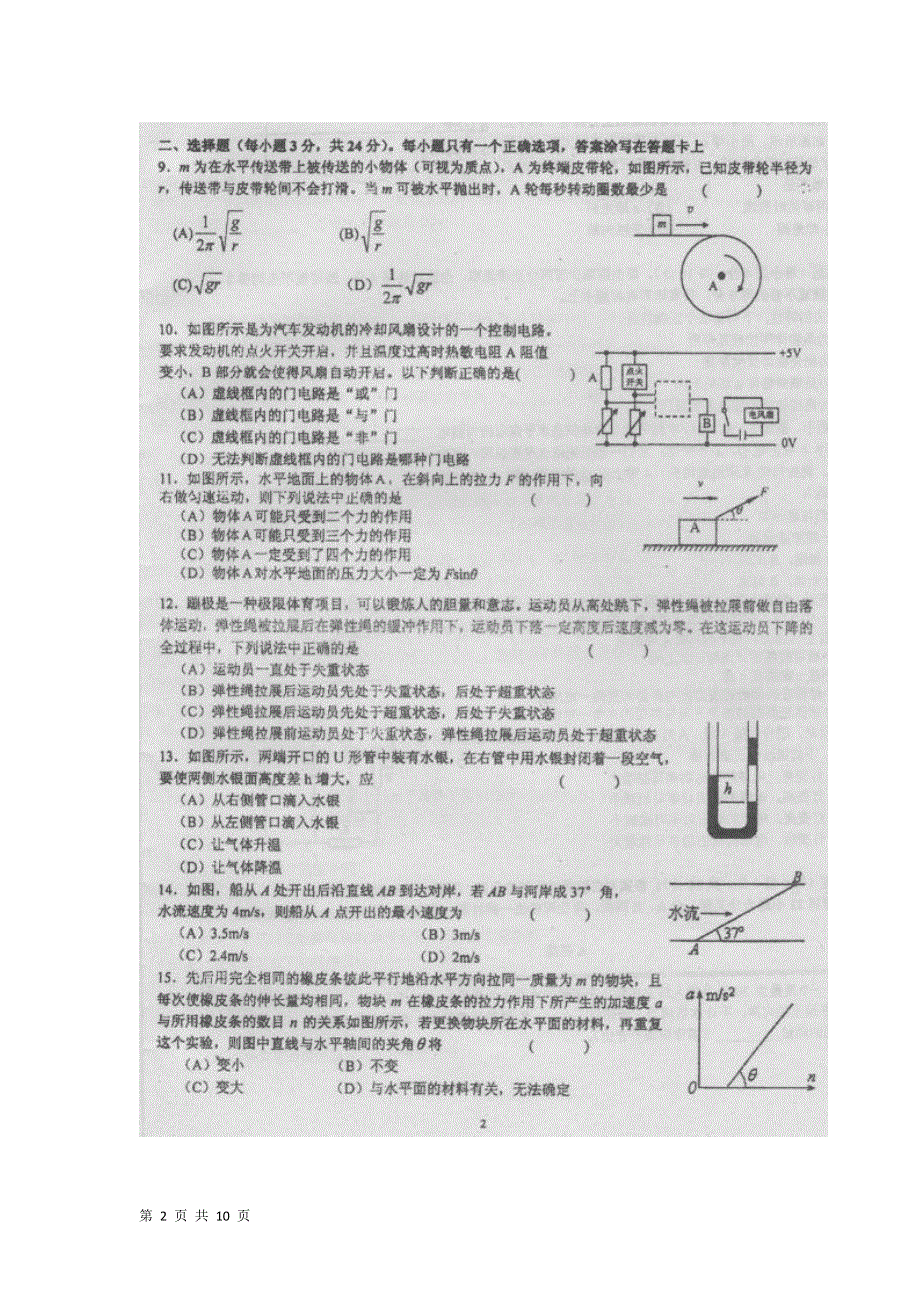 上海市2011年浦东新区高三练习（物理）试卷（三模）扫描版.doc_第2页