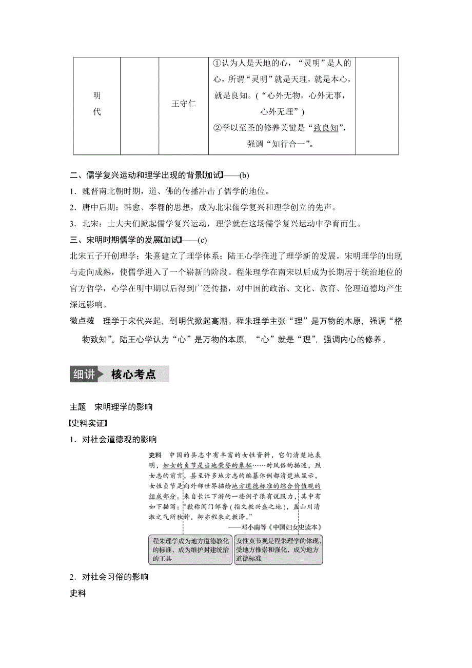 2018版浙江省高考历史《选考总复习》配套文档：专题15 考点41 宋明理学 WORD版含解析.docx_第2页