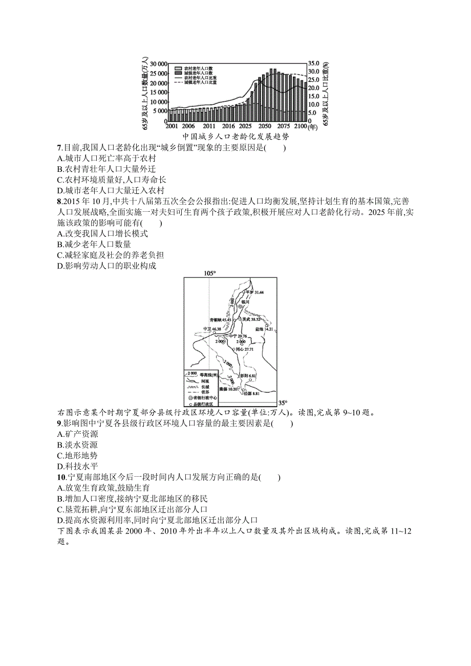 2018届浙江高考地理（选考1）专题检测5 人口与环境 WORD版含解析.docx_第2页