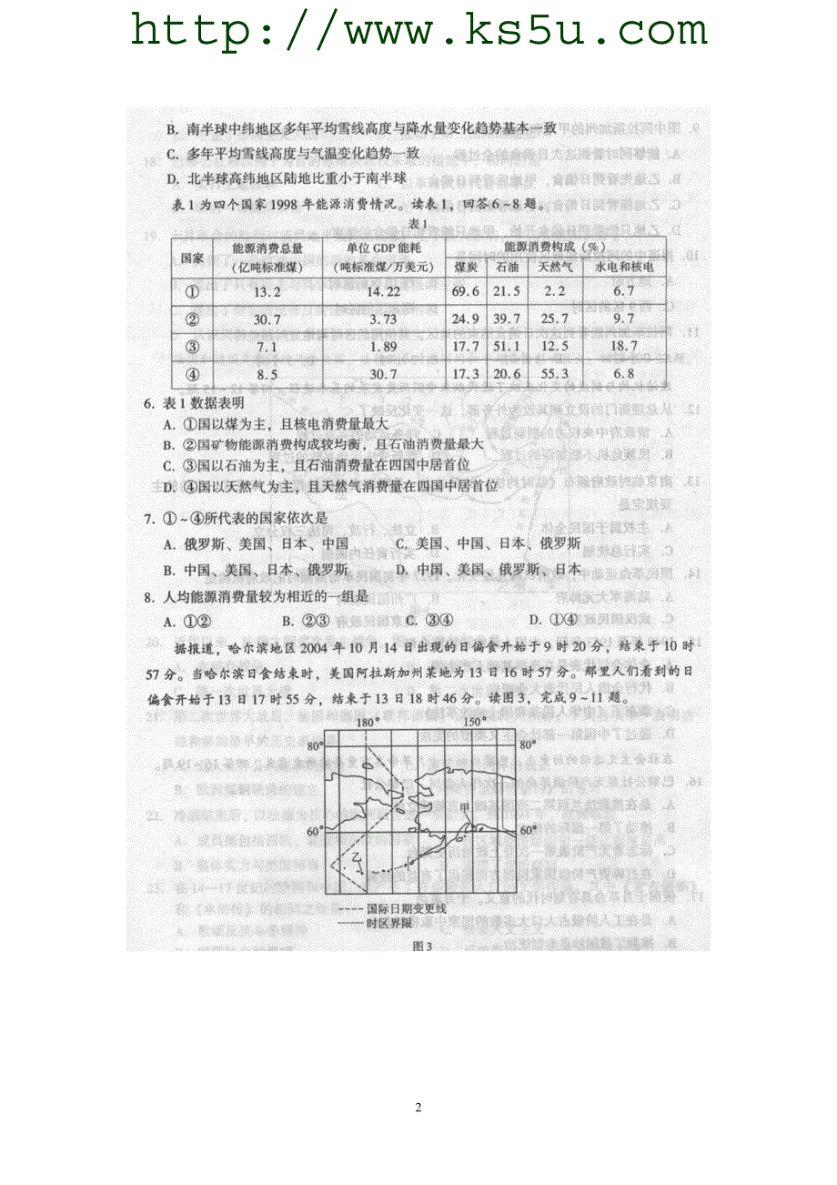 2006年高考文科综合试题及答案（PDF版）.PDF.pdf_第2页