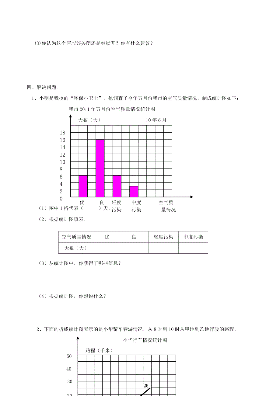 五年级数学上册 专项复习 统计与可能性 青岛版.doc_第3页