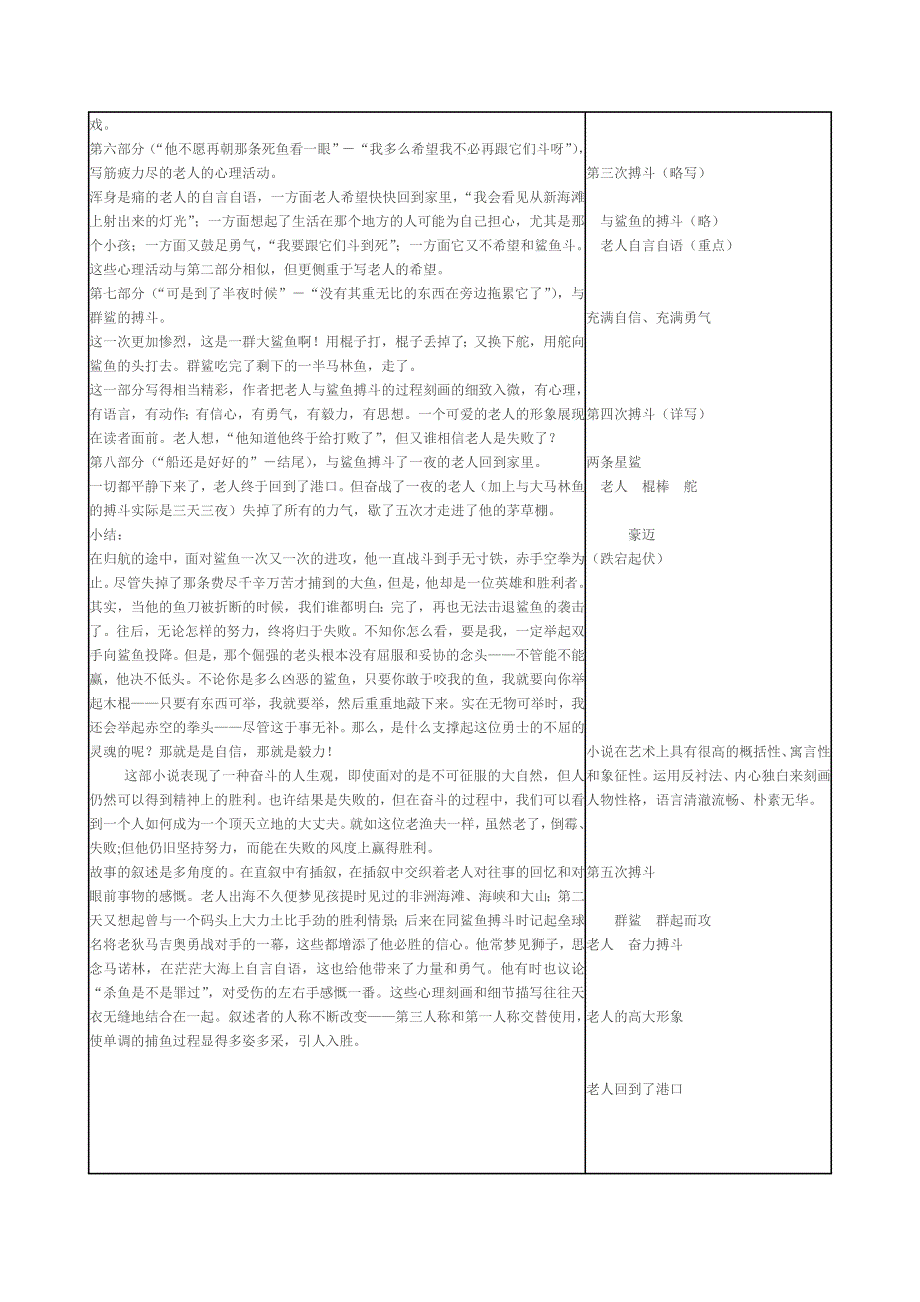 1.4《老人与海》教案（新人教必修3）.doc_第3页