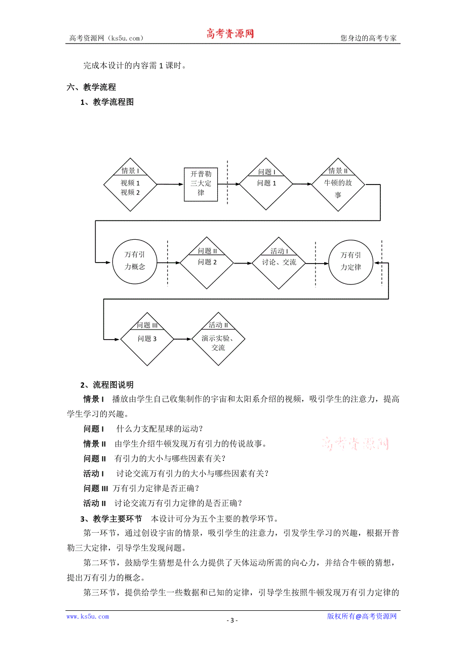 上海地区优秀物理教案：第十三章 A 万有引力定律.doc_第3页