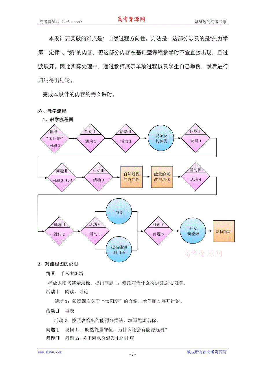 上海地区优秀物理教案：第七章 C 能的转化的方向性 能源开发.doc_第3页