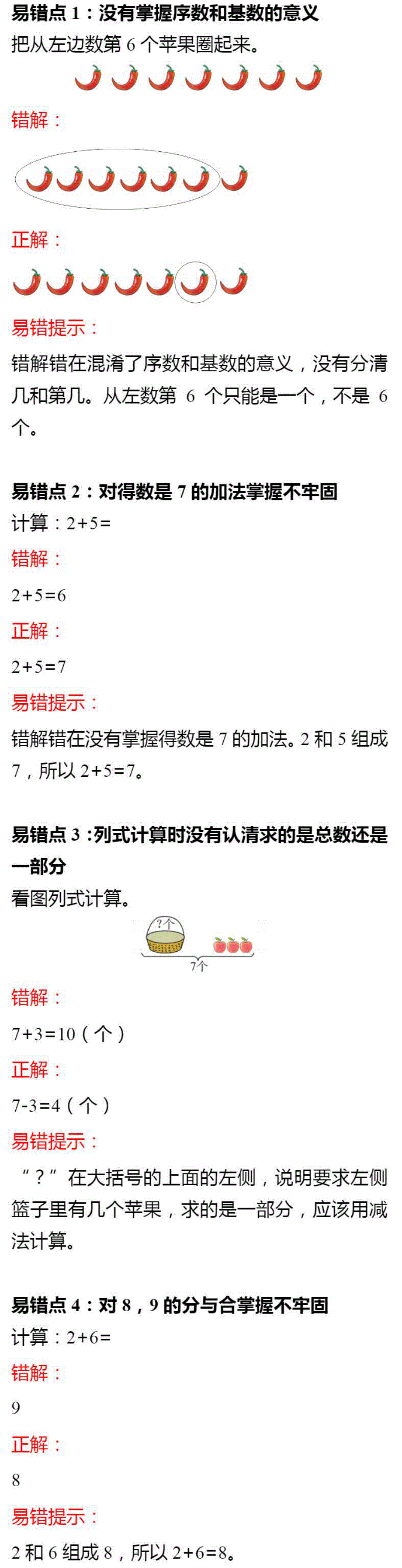 1年级人教数学上册第五单元易错知识点汇总.pdf_第1页