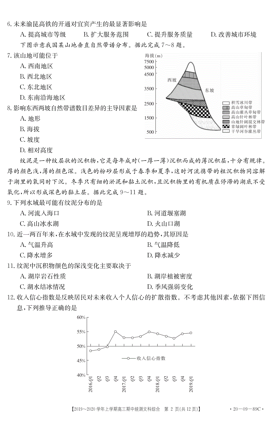 云南元谋县第一中学2020届高三上学期期中统测文综试卷 PDF版含答案.pdf_第2页