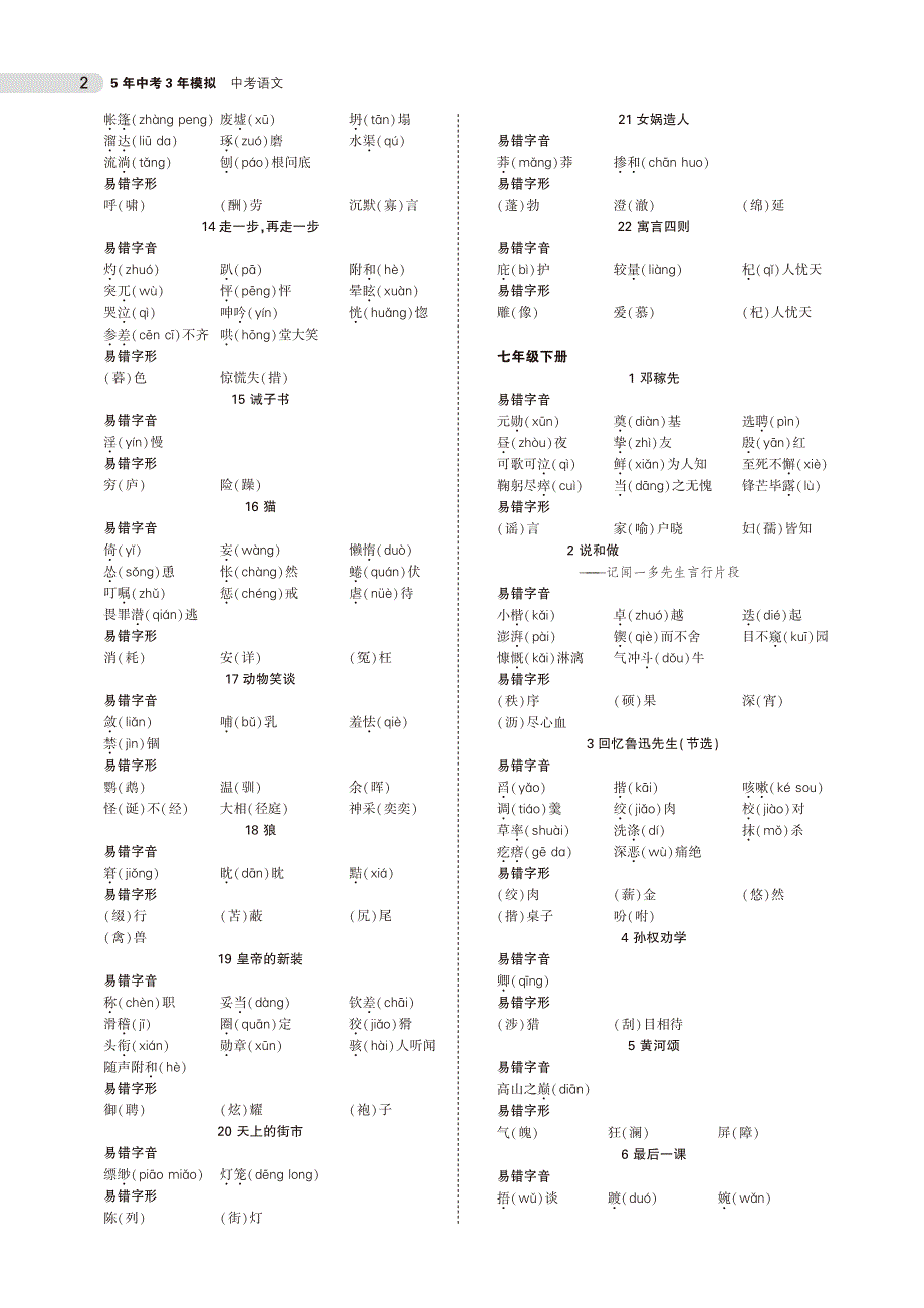 中考语文总复习专题知识要点.pdf_第2页