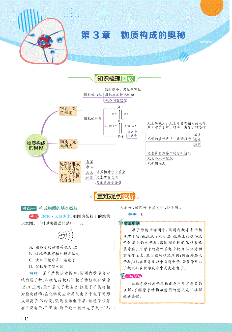 九年级化学上册 第3章 物质构成的奥秘知识点手册（知识梳理+重难疑点透析+易错易混辨析+探究应用）（pdf）（新版）沪教版.pdf_第1页