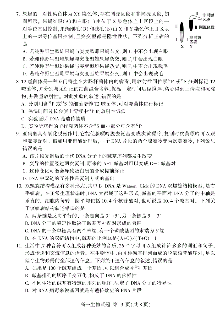 山东省临沂市兰山区、兰陵县2020-2021学年高一下学期期中考试生物试题 PDF版含答案.pdf_第3页